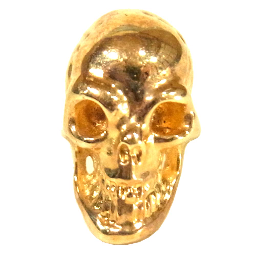 GABOR ガボール ギャラ付 10K Gold Twelve Small Skull pierce スモール スカル ピアス ゴールド系【美品】【中古】