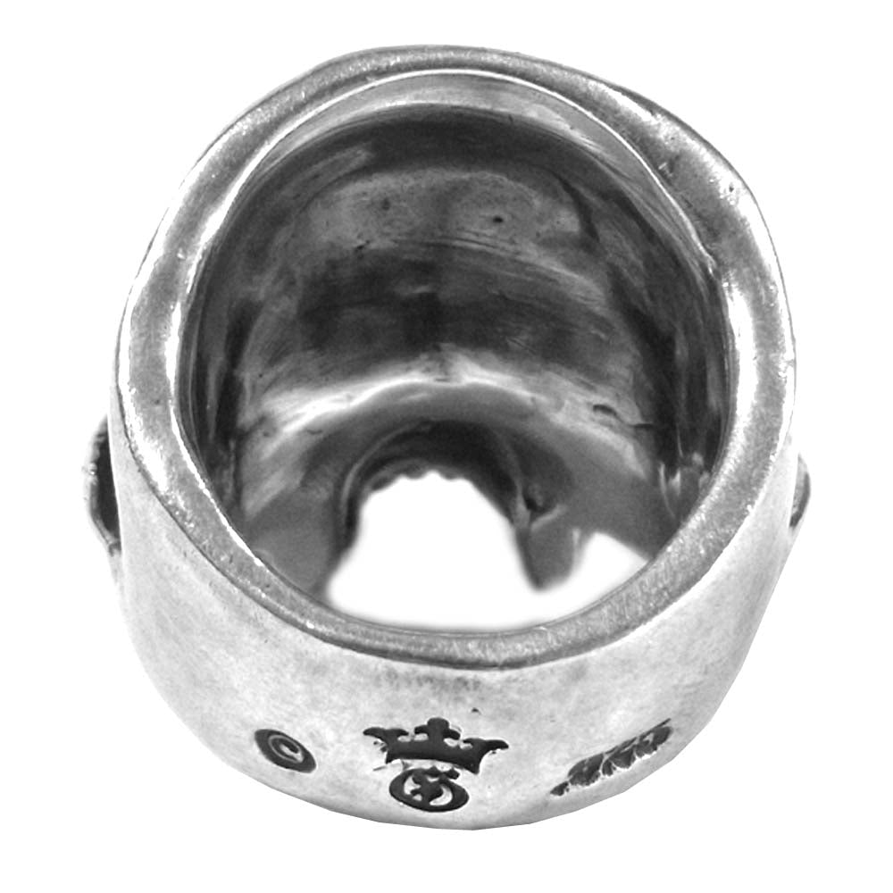 GABOR ガボール ギャラ付 Large Skull Ring Without Jaw 顎無し ラージ スカル リング 19号 925 シルバー系【美品】【中古】