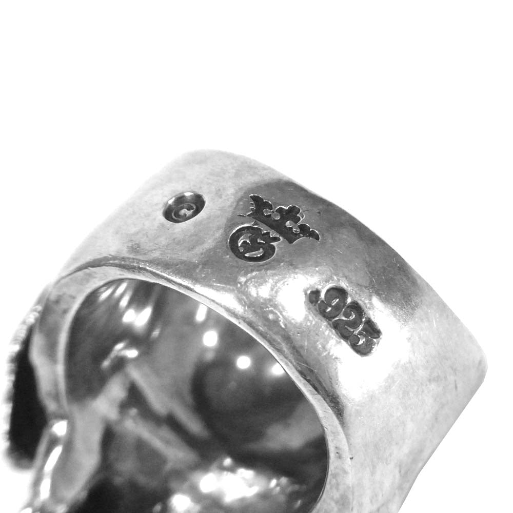 GABOR ガボール ギャラ付 Large Skull Ring Without Jaw 顎無し ラージ スカル リング 19号 925 シルバー系【美品】【中古】