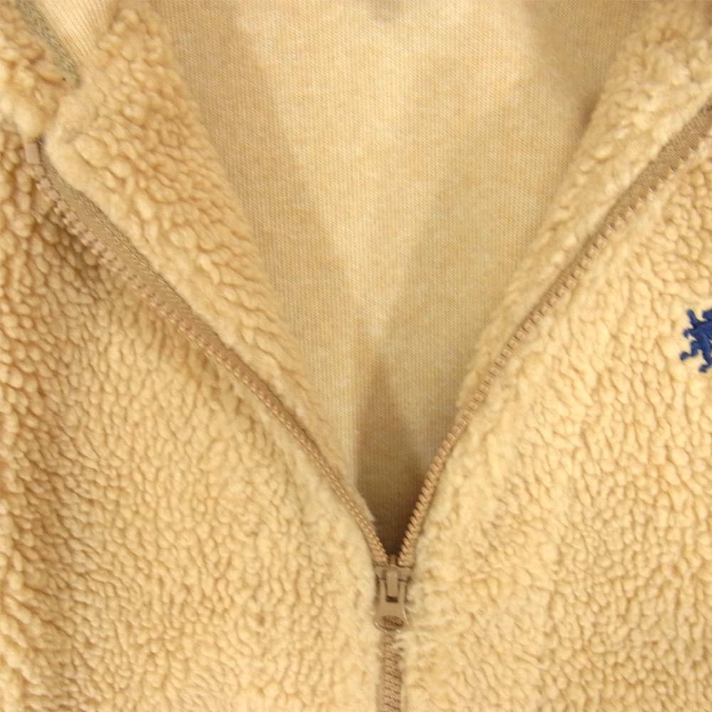 GYMPHLEX ジムフレックス ボア フリース パーカー ベージュ系 14【中古】