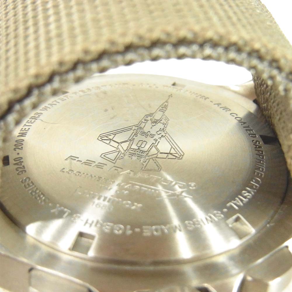 LUMINOX ルミノックス 9280 F-22 RAPTOR ラプター リストウォッチ 腕時計 スイス製 ホワイト系 グレー系【美品】【中古】