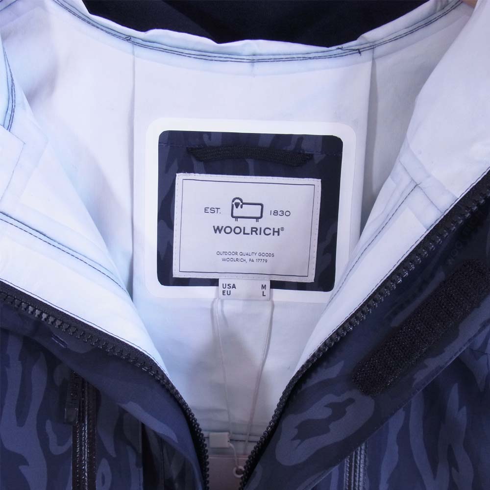 WOOLRICH ウールリッチ NOOU0019 総柄 ナイロン マウンテンパーカー ジャケット グレー系 L【美品】【中古】