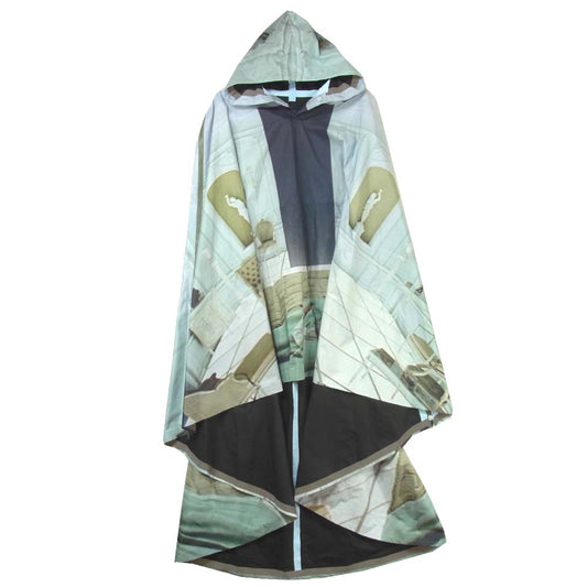 UNDERCOVER アンダーカバー UCV4307 総柄 転写 プリント ポンチョ パーカー グレー系 3【新古品】【未使用】【中古】