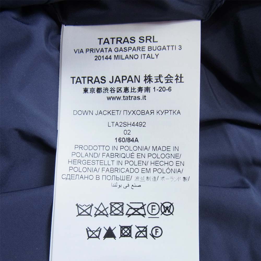 TATRAS タトラス LTA2SH4492 CERAMICA セラミカ ダウン ジャケット ネイビー系 02【新古品】【未使用】【中古】