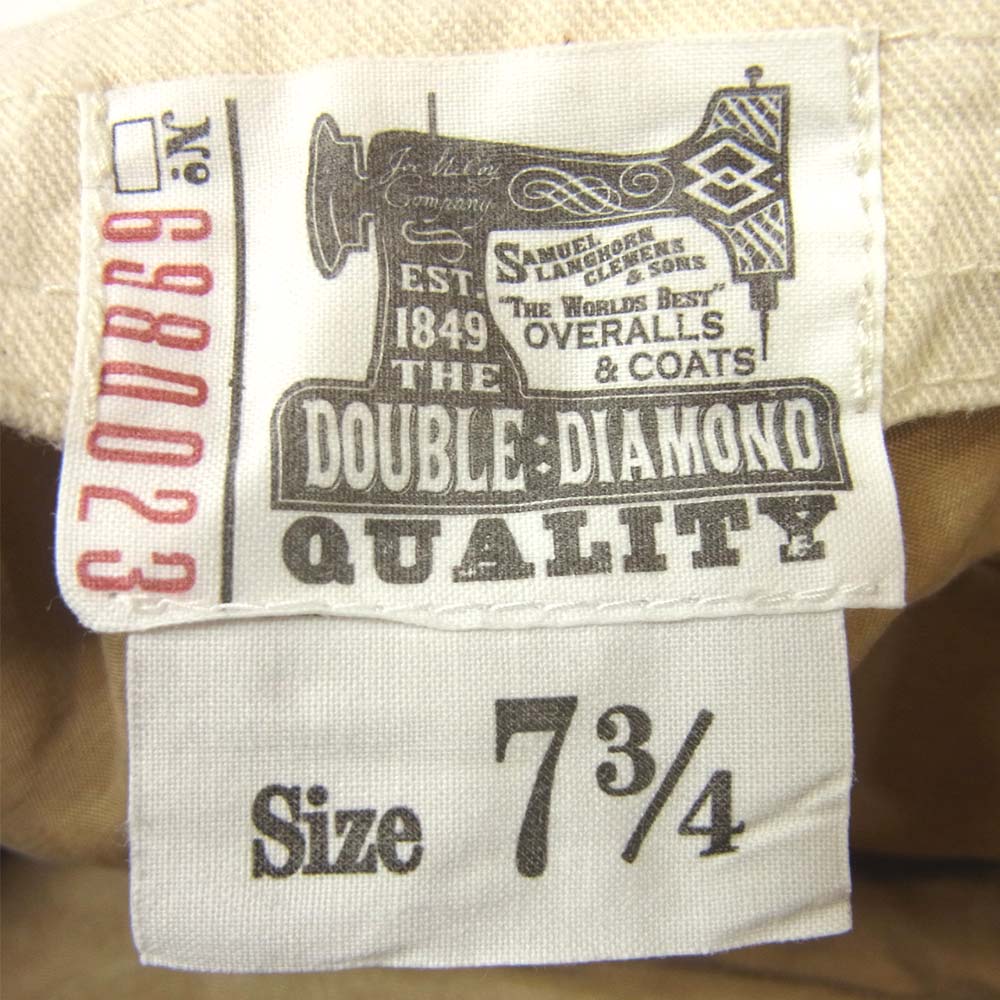 The REAL McCOY'S ザリアルマッコイズ DOUBLE DIAMOND ダブルダイヤモンド キャスケット オフホワイト系 7.75【中古】