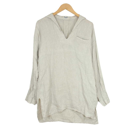 DJANGOATOUR ジャンゴアトゥール アナザーライン リネン クラシック セーラー プルオーバー シャツ ベージュ系 L【中古】