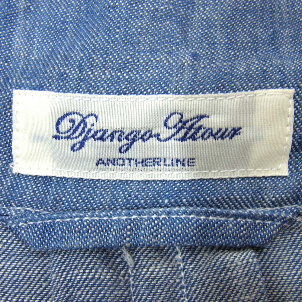 DJANGOATOUR ジャンゴアトゥール アナザーライン リネン クラシック セーラー プルオーバー シャツ インディゴブルー系 L【中古】
