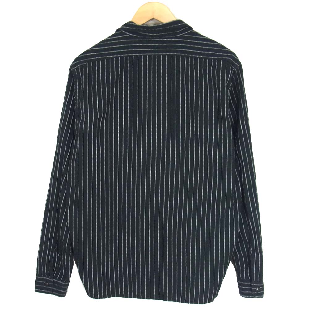 The REAL McCOY'S ザリアルマッコイズ DOUBLE DIAMOND ダブルダイヤモンド ストライプ ワーク 長袖シャツ ブラック系 16【中古】