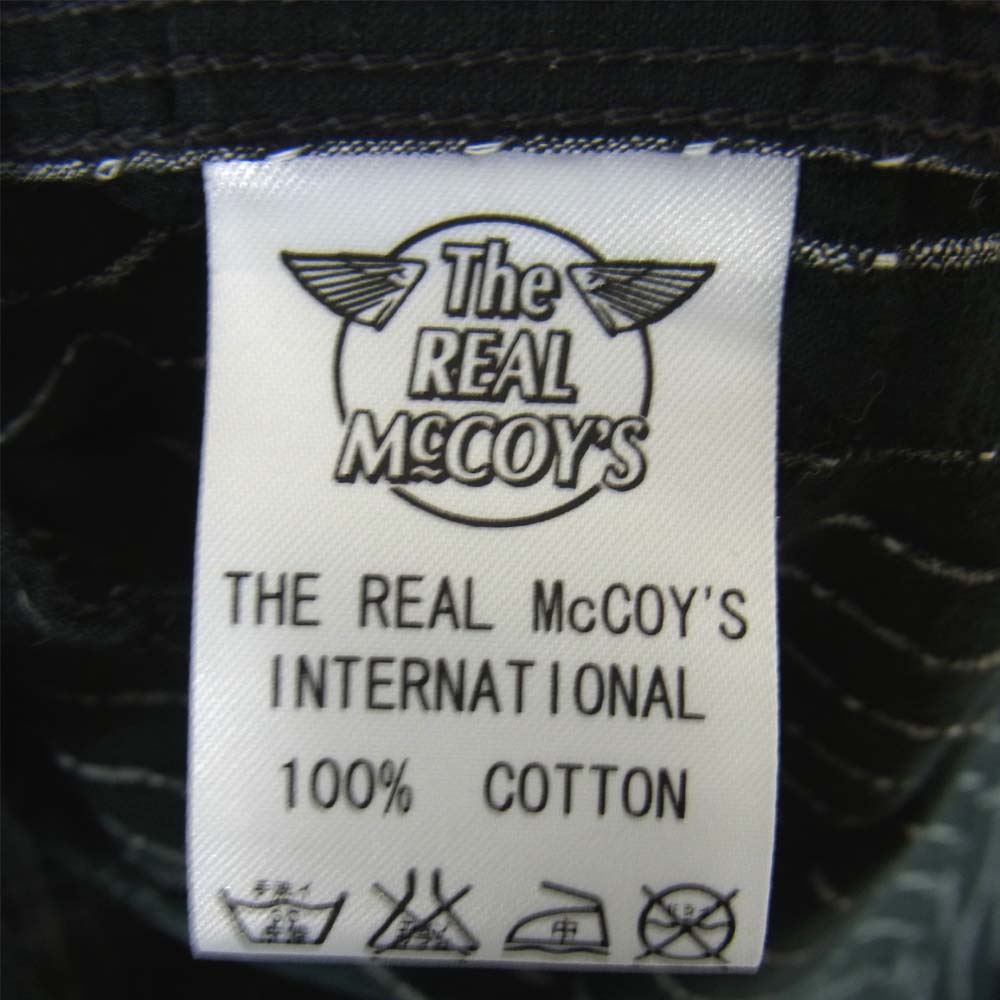 The REAL McCOY'S ザリアルマッコイズ DOUBLE DIAMOND ダブルダイヤモンド ストライプ ワーク 長袖シャツ ブラック系 16【中古】