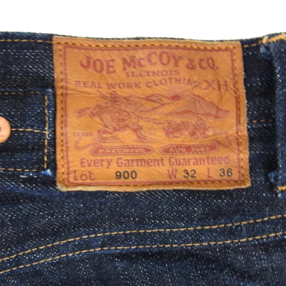 The REAL McCOY'S ザリアルマッコイズ JOE McCOY ジョー マッコイ Lot 900 シンチバック セルビッチ 赤耳 デニム パンツ インディゴブルー系 32【中古】