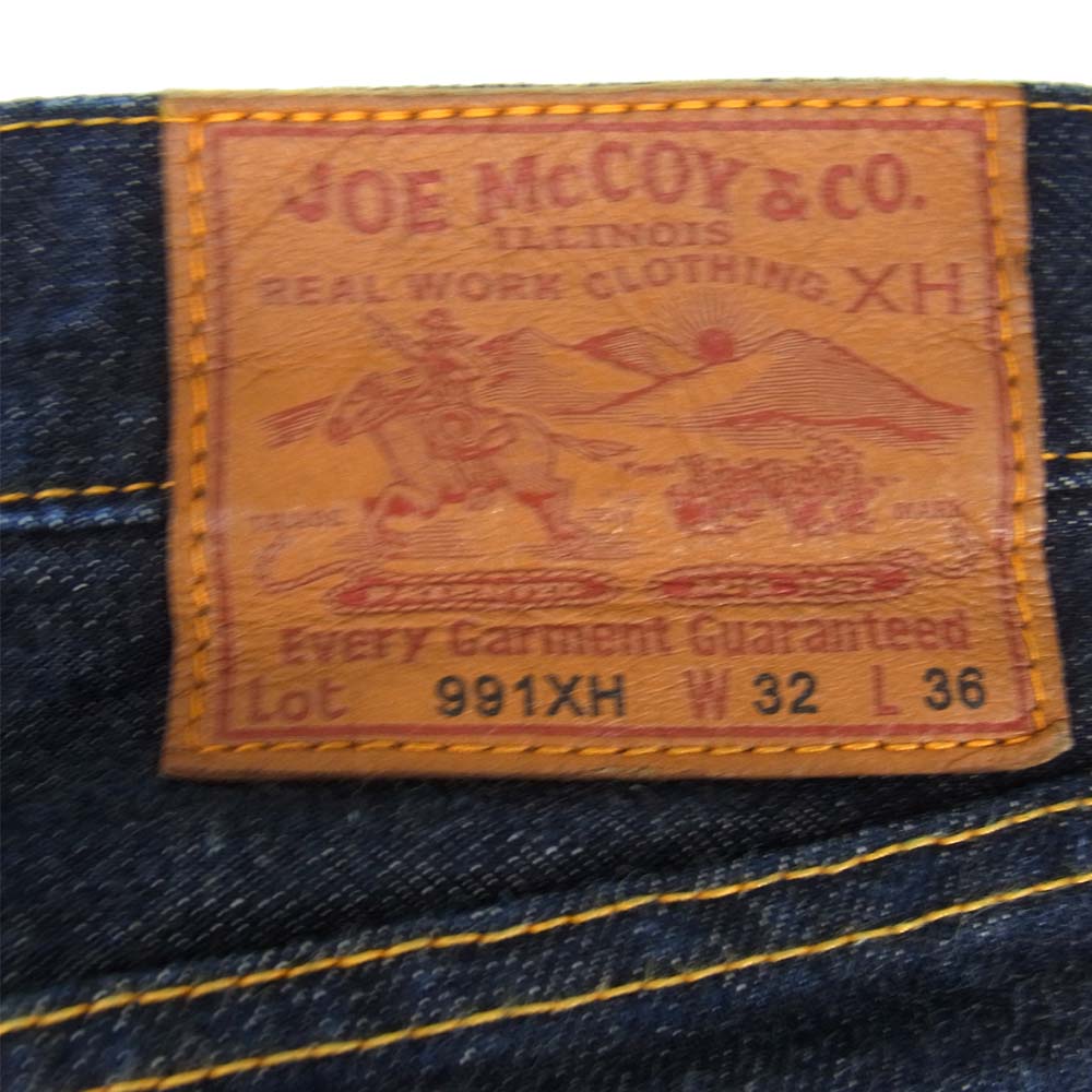 The REAL McCOY'S ザリアルマッコイズ JOE McCOY ジョー マッコイ Lot 991XH セルビッチ 赤耳 デニム パンツ インディゴブルー系 32【中古】
