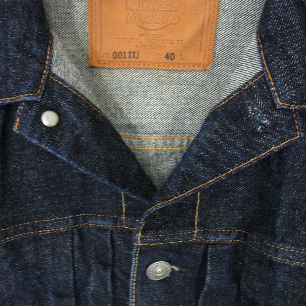 The REAL McCOY'S ザリアルマッコイズ 001XXJ 2nd デニム ジャケット インディゴブルー系 40【中古】