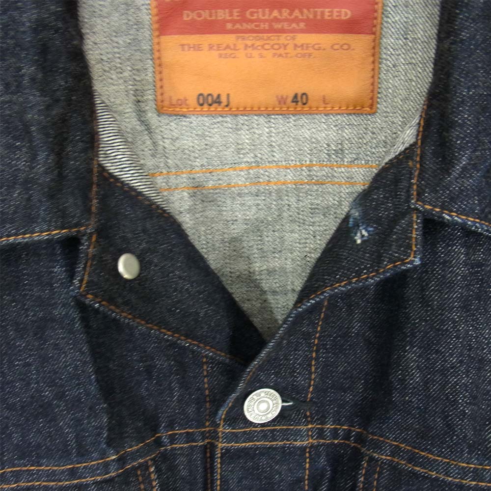 The REAL McCOY'S ザリアルマッコイズ Lot 004J 3rd デニム ジャケット インディゴブルー系 40【中古】