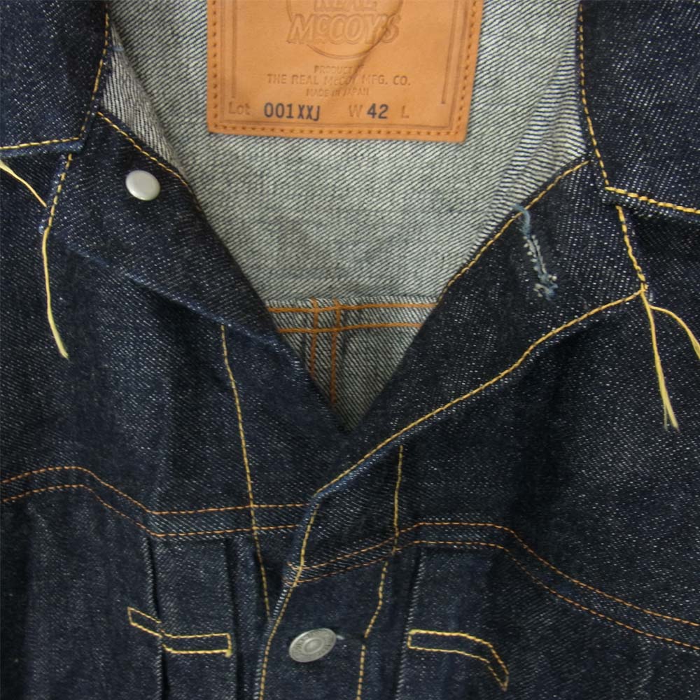 The REAL McCOY'S ザリアルマッコイズ 001XXJ 1st シンチバック デニム ジャケット インディゴブルー系 42【中古】