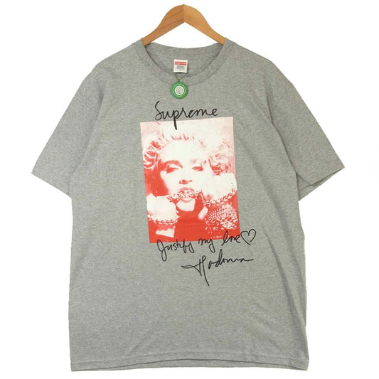 Supreme シュプリーム 18AW Madonna Tee マドンナ 半袖 Tシャツ コットン グレー系 L【極上美品】【中古】