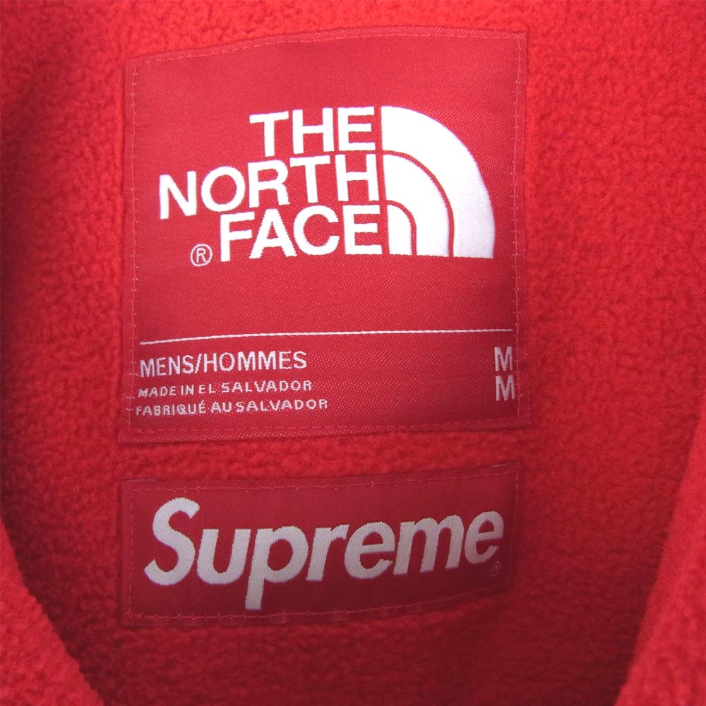 Supreme シュプリーム 19SS NA119031 THE NORTH FACE ノースフェイス Arc Logo Denali Fleece Jacket Mサイズ レッド系 ブラック系 M【新古品】【未使用】【中古】