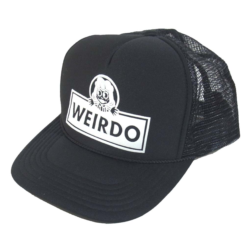 WEIRDO ウィアード ロゴ プリント メッシュ キャップ ブラック系【中古】