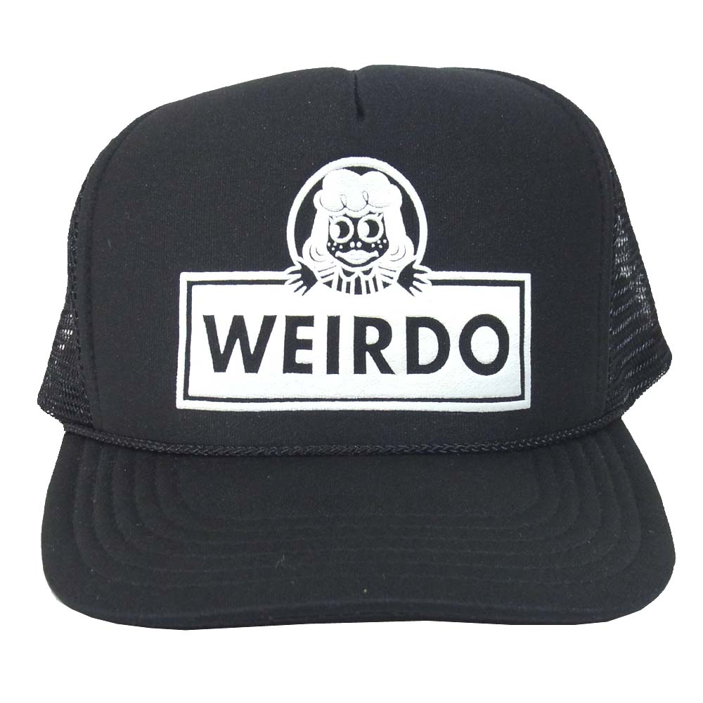WEIRDO ウィアード ロゴ プリント メッシュ キャップ ブラック系【中古】