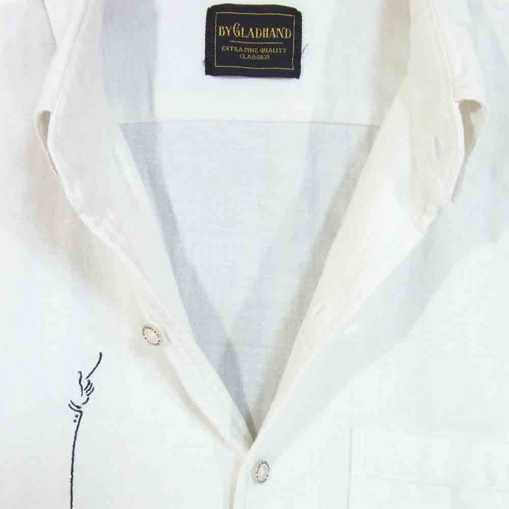 GLADHAND & Co. グラッドハンド BYGH-15-AW-16 刺繍 コットン シャツ ホワイト系 L【中古】