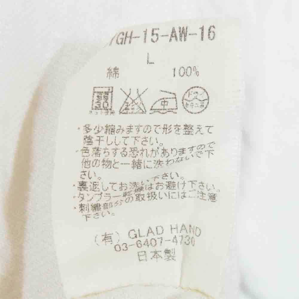 GLADHAND & Co. グラッドハンド BYGH-15-AW-16 刺繍 コットン シャツ ホワイト系 L【中古】