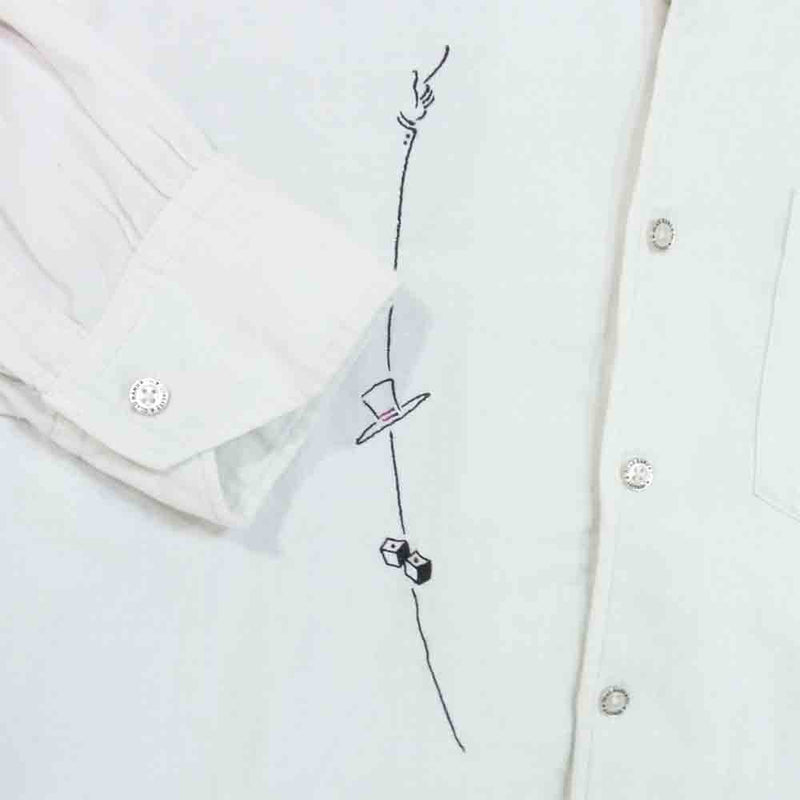 GLADHAND & Co. グラッドハンド BYGH-15-AW-16 刺繍 コットン シャツ ホワイト系 L【中古】