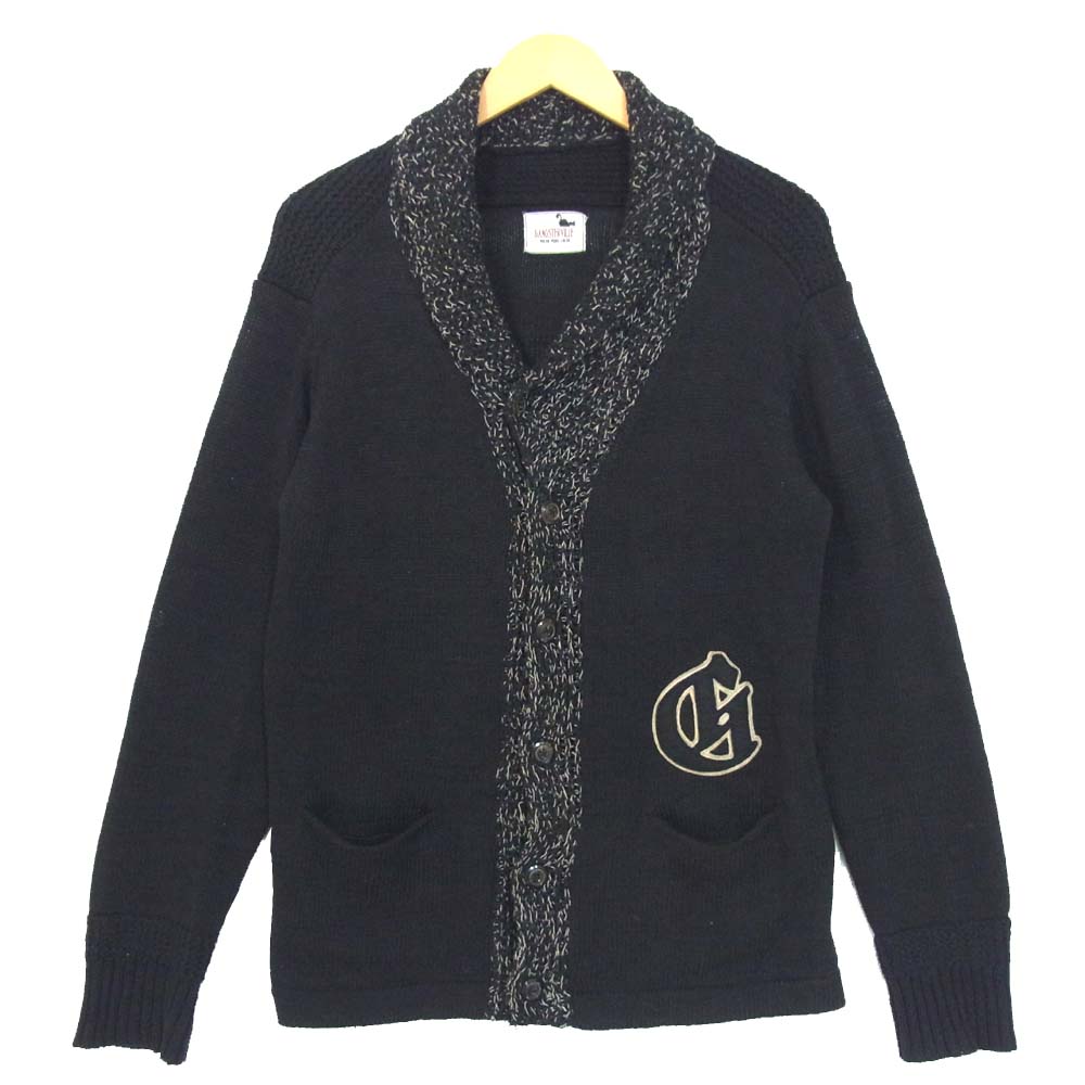 GANGSTERVILLE ギャングスタービル 12SS GSV-12-SS-06 コットン ワッペン付き カーディガン ブラック系 L【中古】