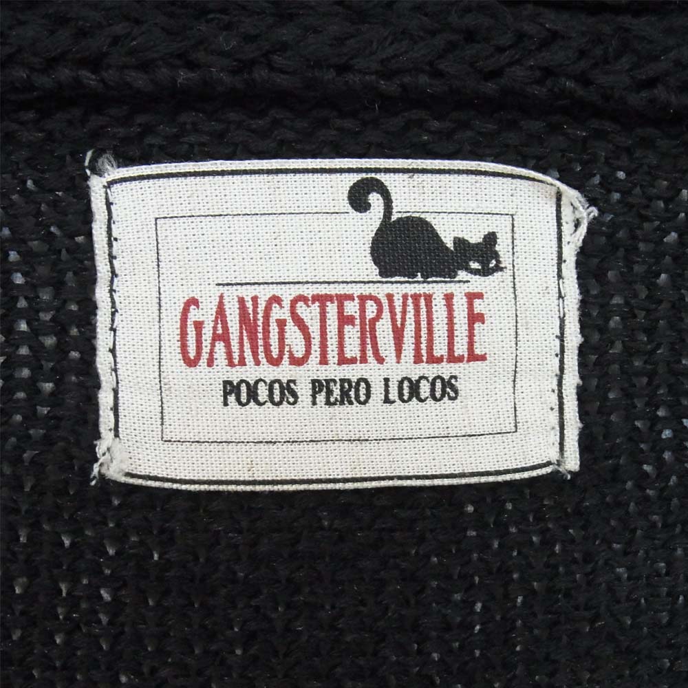 GANGSTERVILLE ギャングスタービル 12SS GSV-12-SS-06 コットン ワッペン付き カーディガン ブラック系 L【中古】
