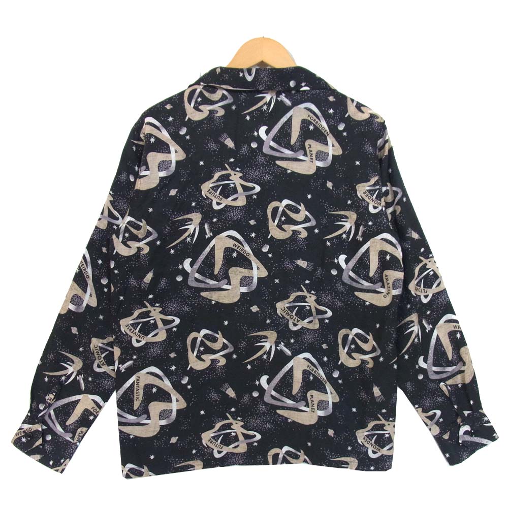 WEIRDO ウィアード WRD-14-SS-06 オープンカラー 開襟 総柄 シャツ ブラック系 L【中古】