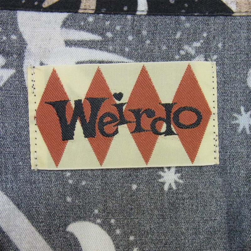 WEIRDO ウィアード WRD-14-SS-06 オープンカラー 開襟 総柄 シャツ ブラック系 L【中古】