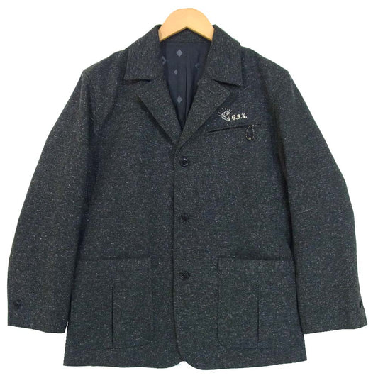 GANGSTERVILLE ギャングスタービル ロゴ 刺繍 3B テーラード ジャケット チャコール系 L【中古】