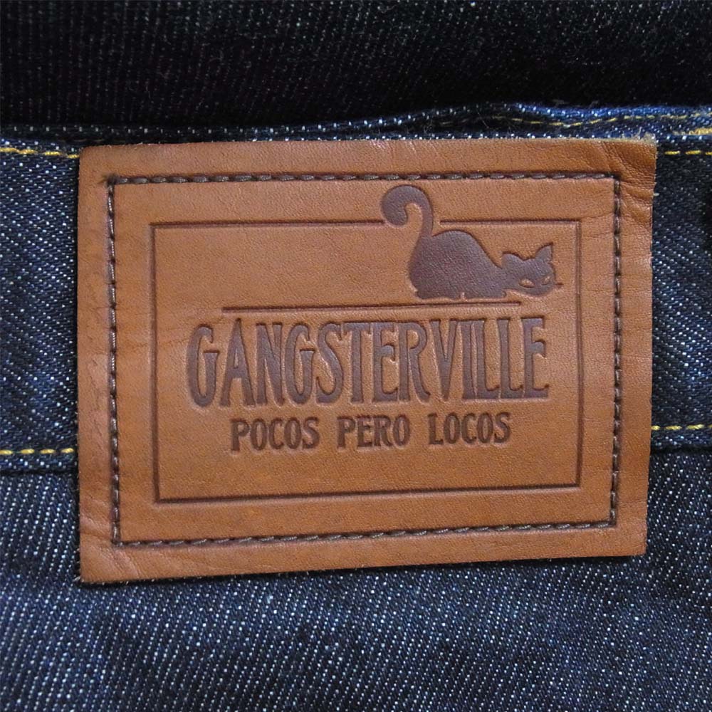 GANGSTERVILLE ギャングスタービル セルビッチ 赤耳 ストレート デニム パンツ インディゴブルー系 M【美品】【中古】