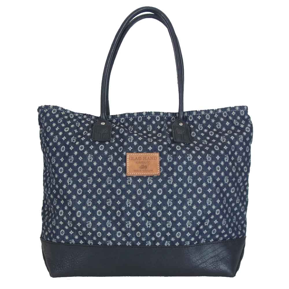 GLADHAND & Co. グラッドハンド ヘリテージ HERITAGE MONOGRAM TOTE BAG モノグラム 総柄 トート バッグ インディゴブルー系【中古】