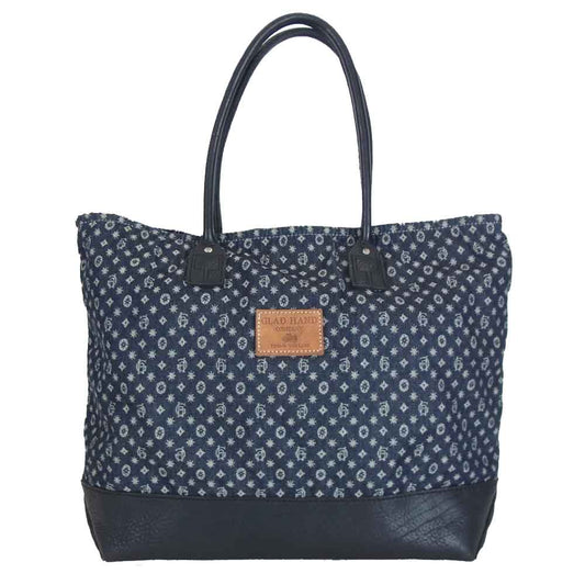 GLADHAND & Co. グラッドハンド ヘリテージ HERITAGE MONOGRAM TOTE BAG モノグラム 総柄 トート バッグ インディゴブルー系【中古】