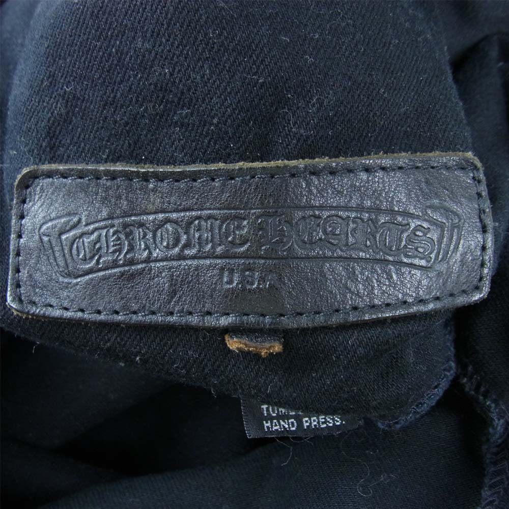 CHROME HEARTS クロムハーツ（原本無） ホースシューボタン デニム オーバーオール ブラック系【中古】