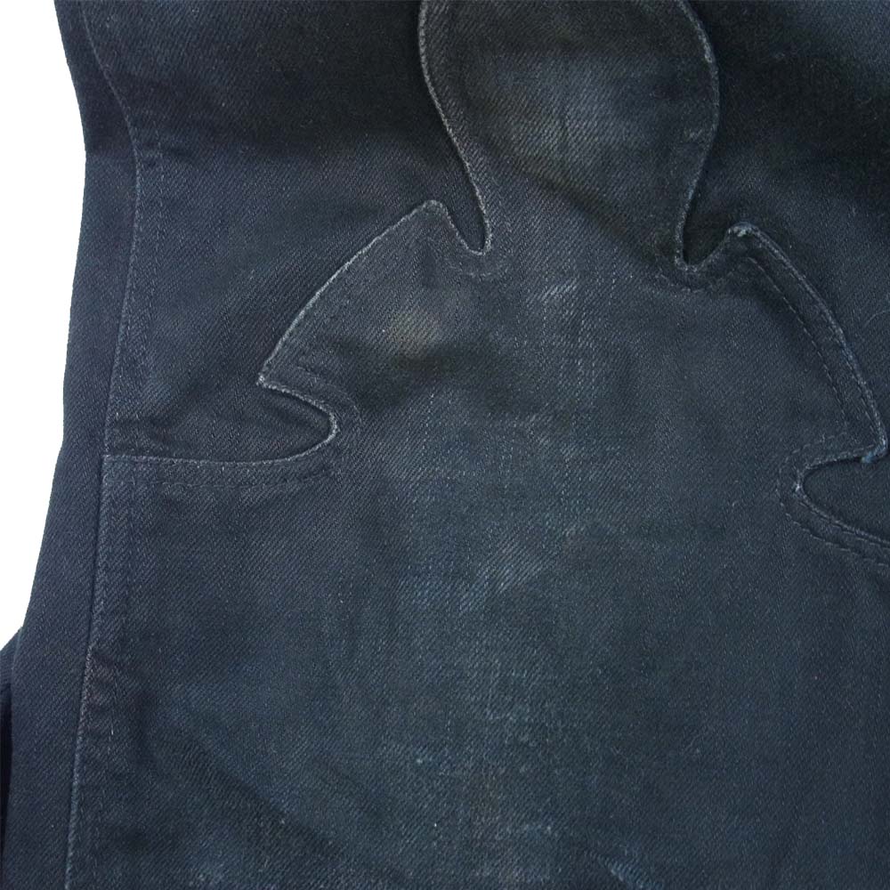 CHROME HEARTS クロムハーツ（原本無） ホースシューボタン デニム オーバーオール ブラック系【中古】