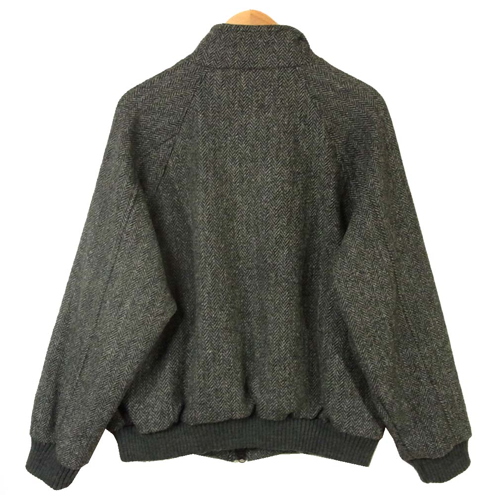 ペレグリン 英国製 ハリスツイード フルジップ ヘリンボーン ジャケット グレー系 L【中古】
