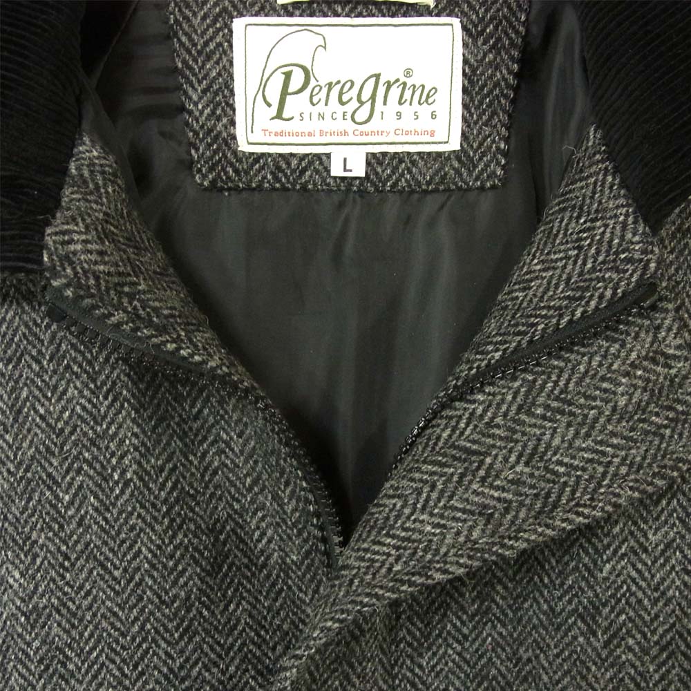 Peregrine Harris Tweed ウールジャケット Lサイズ グレー 直販オーダー 【美品】ペレグリン（Peregrine) ハリスツイード
