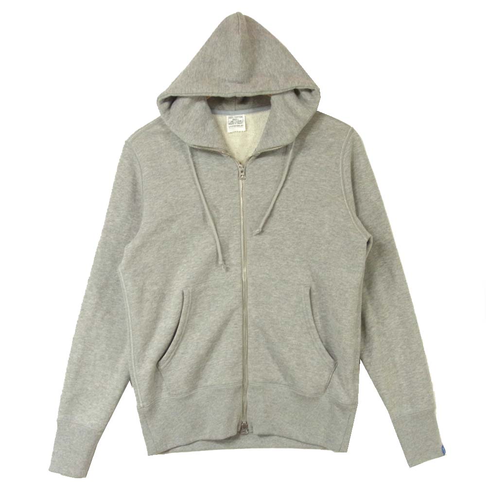 LOOPWHEELER ループウィラー LW290 吊り編み コットン ハイ ジップ パーカー グレー系 S【中古】