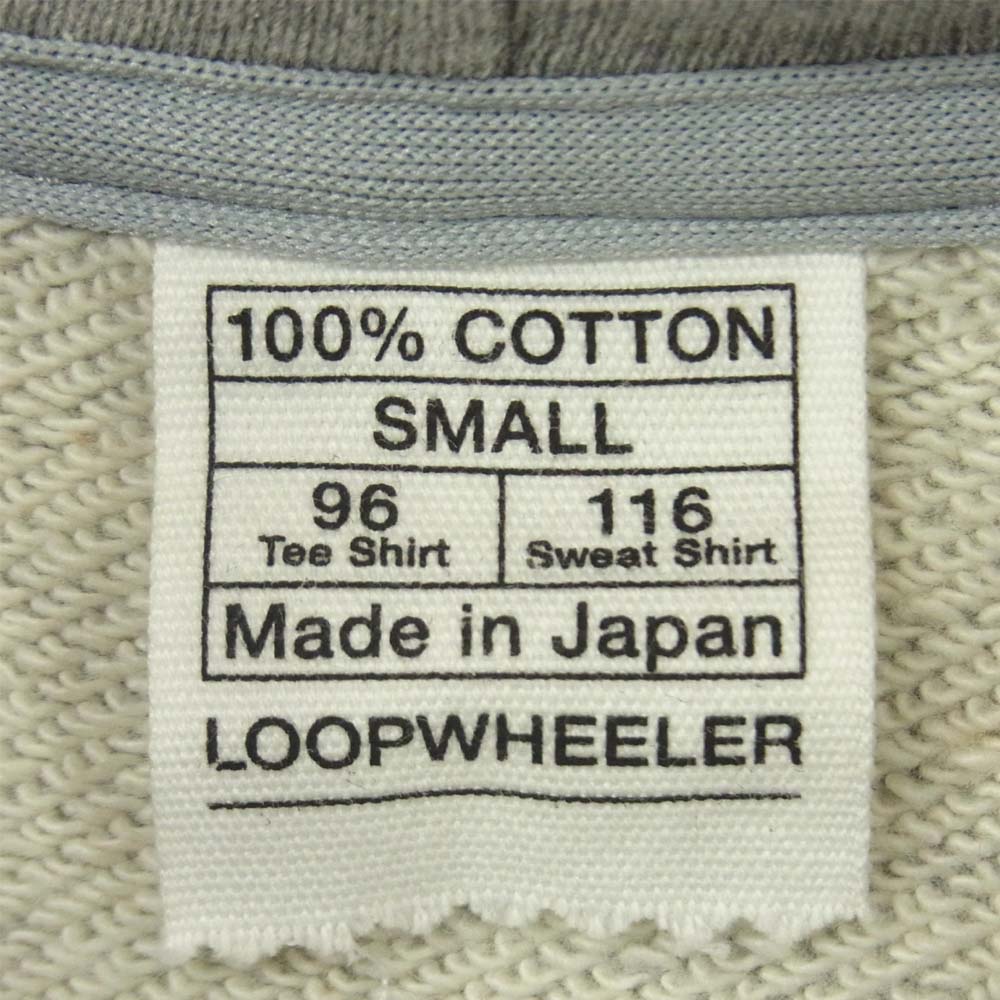 LOOPWHEELER ループウィラー LW290 吊り編み コットン ハイ ジップ パーカー グレー系 S【中古】