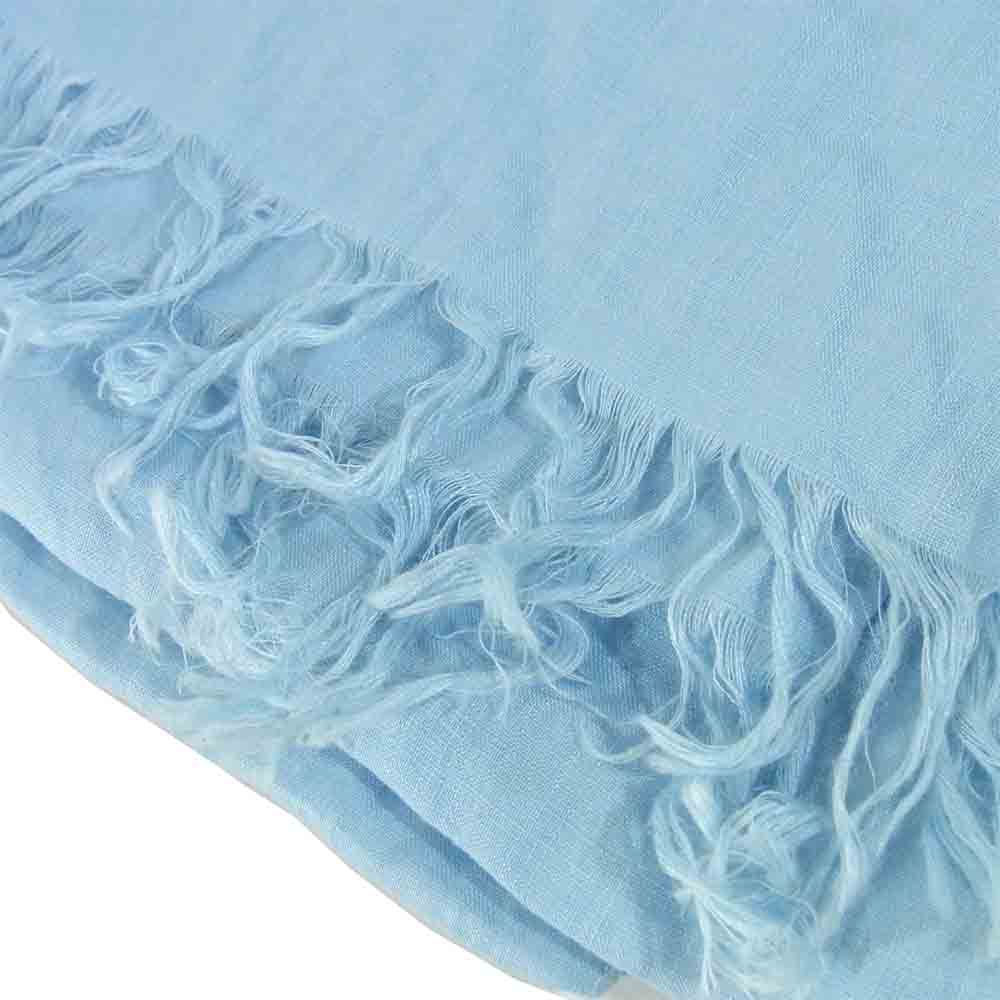 Yohji Yamamoto ヨウジヤマモト プールオム POUR HOMME I GOT NOTHING MA ストール ショール マフラー ライトブルー系【中古】