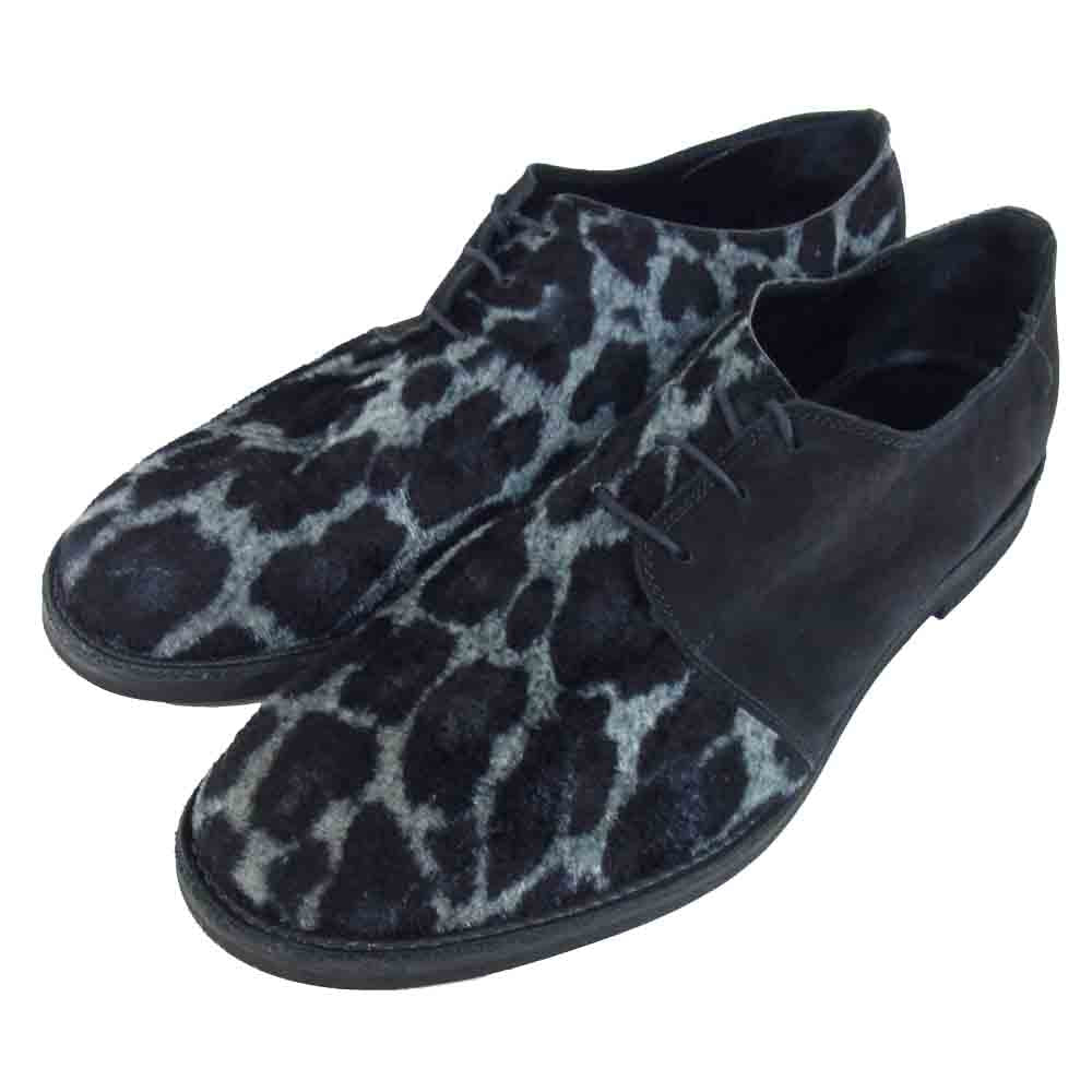 Yohji Yamamoto ヨウジヤマモト 19ss レオパード スエード ブーツ ブラック系 4【中古】