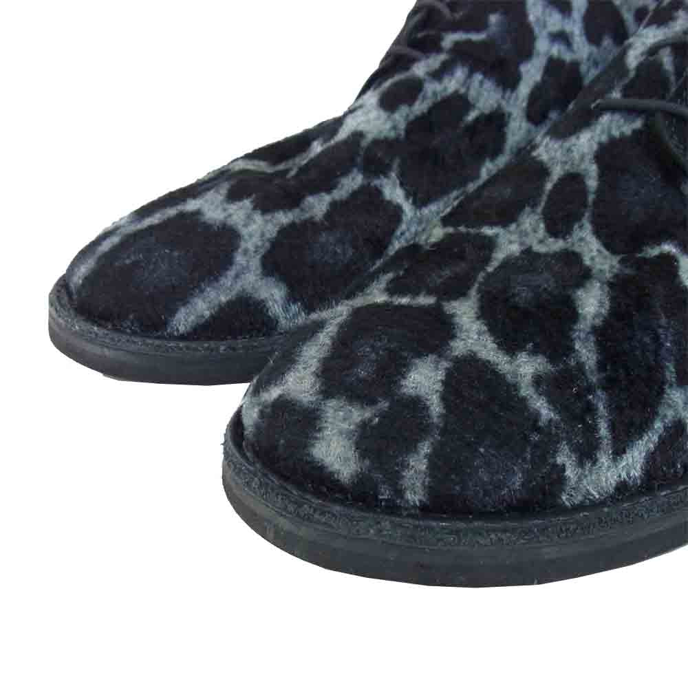 Yohji Yamamoto ヨウジヤマモト 19ss レオパード スエード ブーツ ブラック系 4【中古】