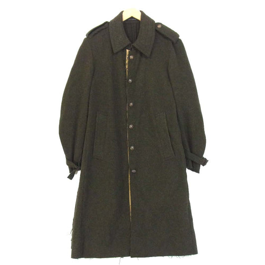 Yohji Yamamoto ヨウジヤマモト ワイズフォーメン Ys for men ウール トレンチコート モスグリーン系 3【美品】【中古】