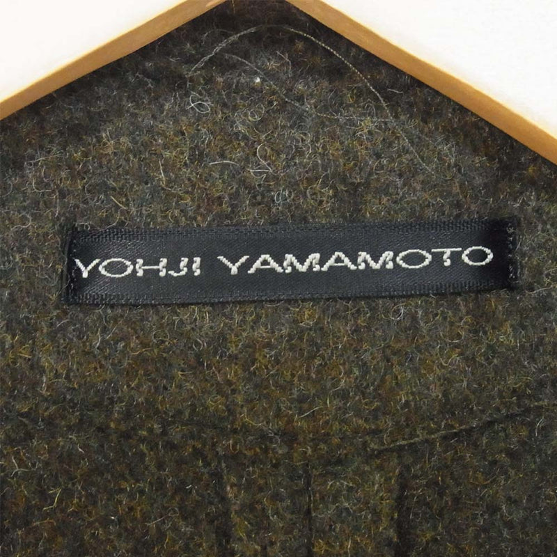 Yohji Yamamoto ヨウジヤマモト ワイズフォーメン Ys for men ウール トレンチコート モスグリーン系 3【美品】【中古】