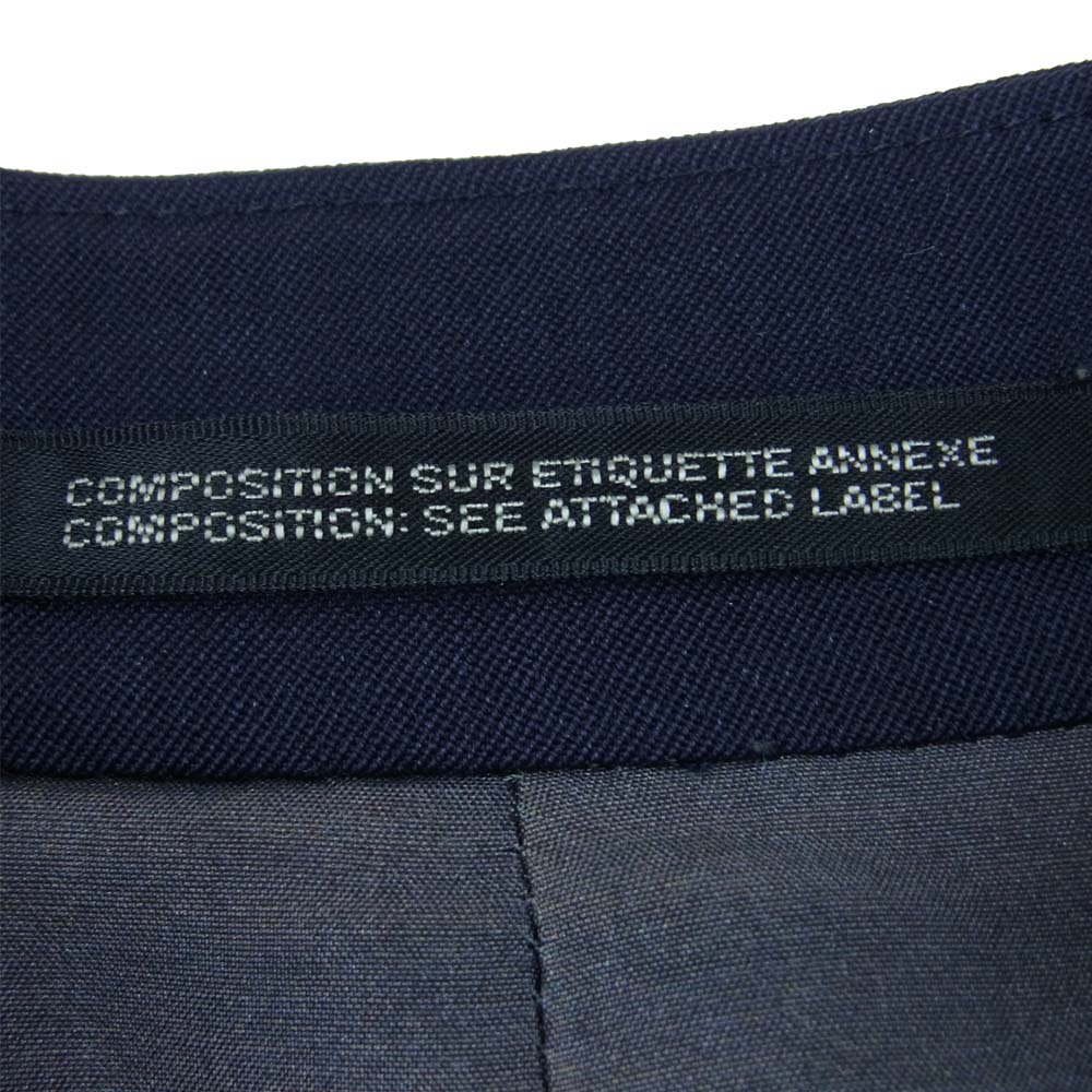 Yohji Yamamoto ヨウジヤマモト 17SS 抜染 スタンドカラー リバーシブル コート  ダークネイビー系 1【美品】【中古】