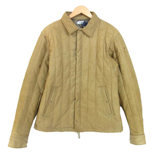 nonnative ノンネイティブ NN-JU3611 CARPENTER PUFF JACKET COW LEATHER 牛革 カウレザー パフジャケット ベージュ系 4【中古】