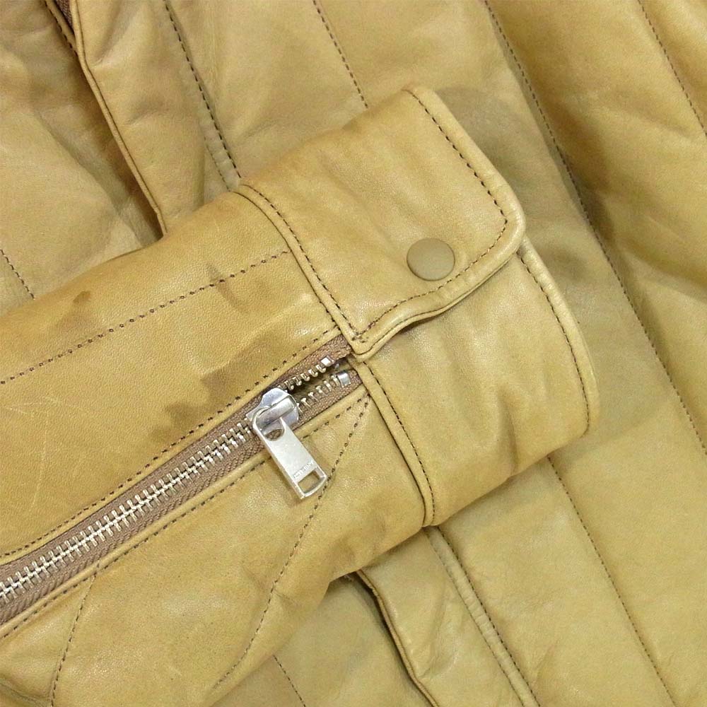 nonnative ノンネイティブ NN-JU3611 CARPENTER PUFF JACKET COW LEATHER 牛革 カウレザー パフジャケット ベージュ系 4【中古】