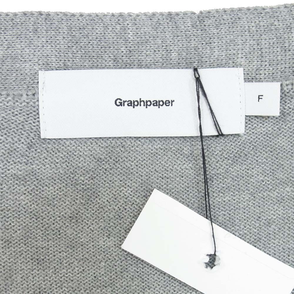 GRAPHPAPER グラフペーパー 20SS GM201-80121B Suvin Cardigan スビン カーディガン グレー系 F【中古】