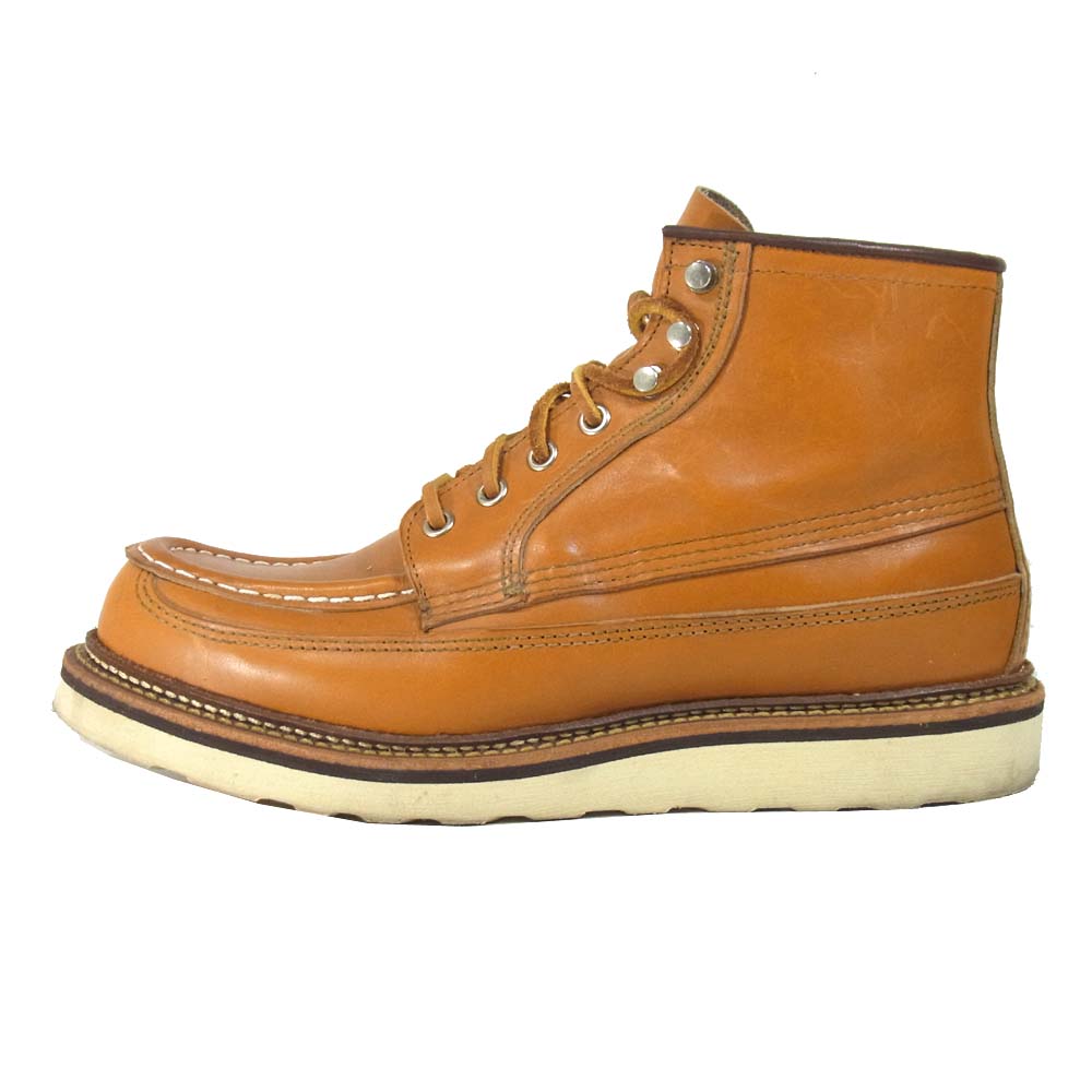 RED WING レッドウィング 9850 アイリッシュ セッター カヌー モック ゴールド ラセット セコイア 犬タグ 復刻 ライトブラウン系 8E【中古】