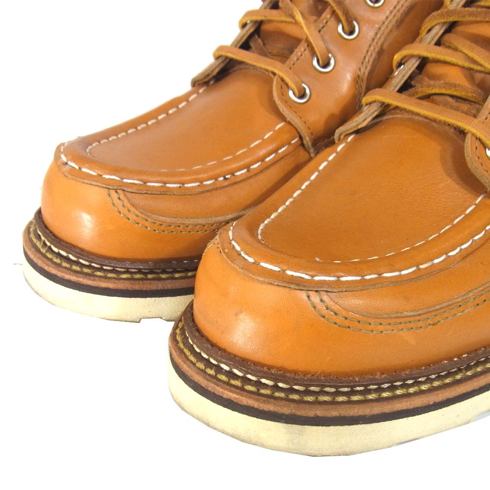 RED WING レッドウィング 9850 アイリッシュ セッター カヌー モック ゴールド ラセット セコイア 犬タグ 復刻 ライトブラウン系 8E【中古】